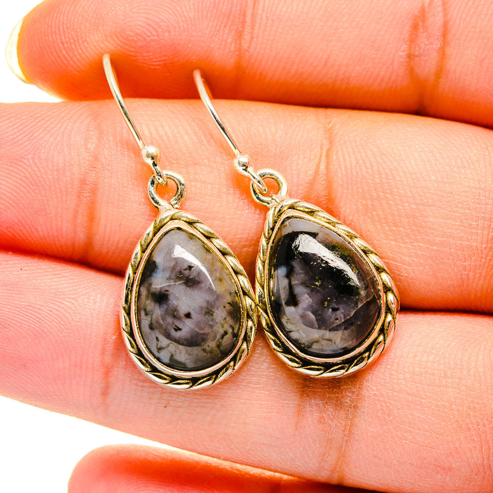 Gabbro Stone Earrings handcrafted by Anasilvercos - EARR420512