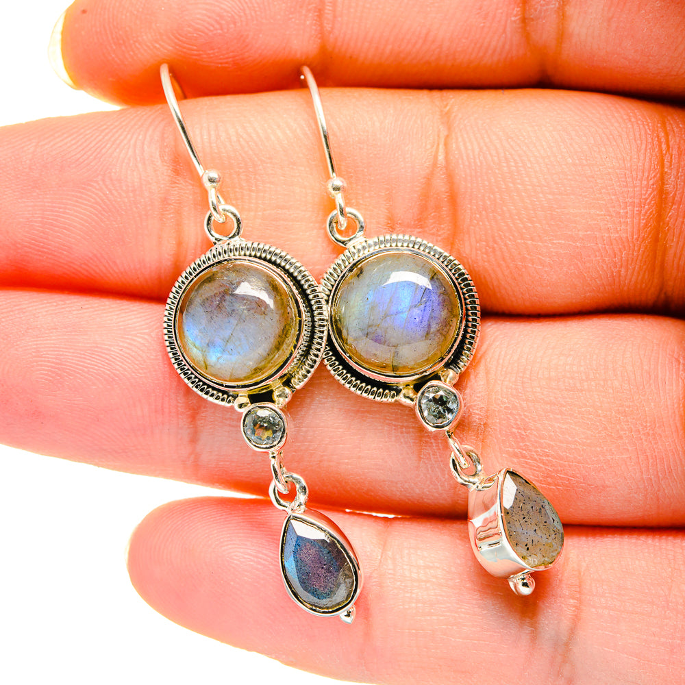 Labradorite Earrings handcrafted by Anasilvercos - EARR420513