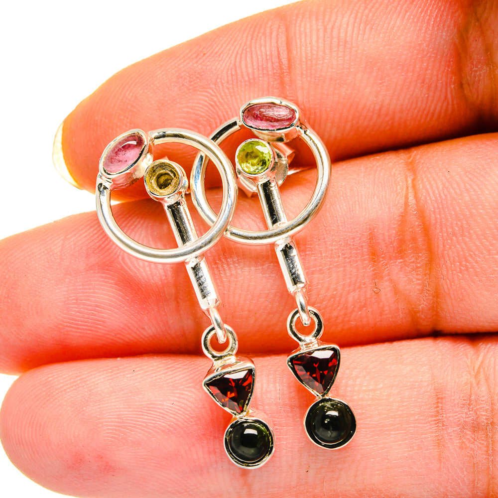 Garnet Earrings handcrafted by Anasilvercos - EARR420514