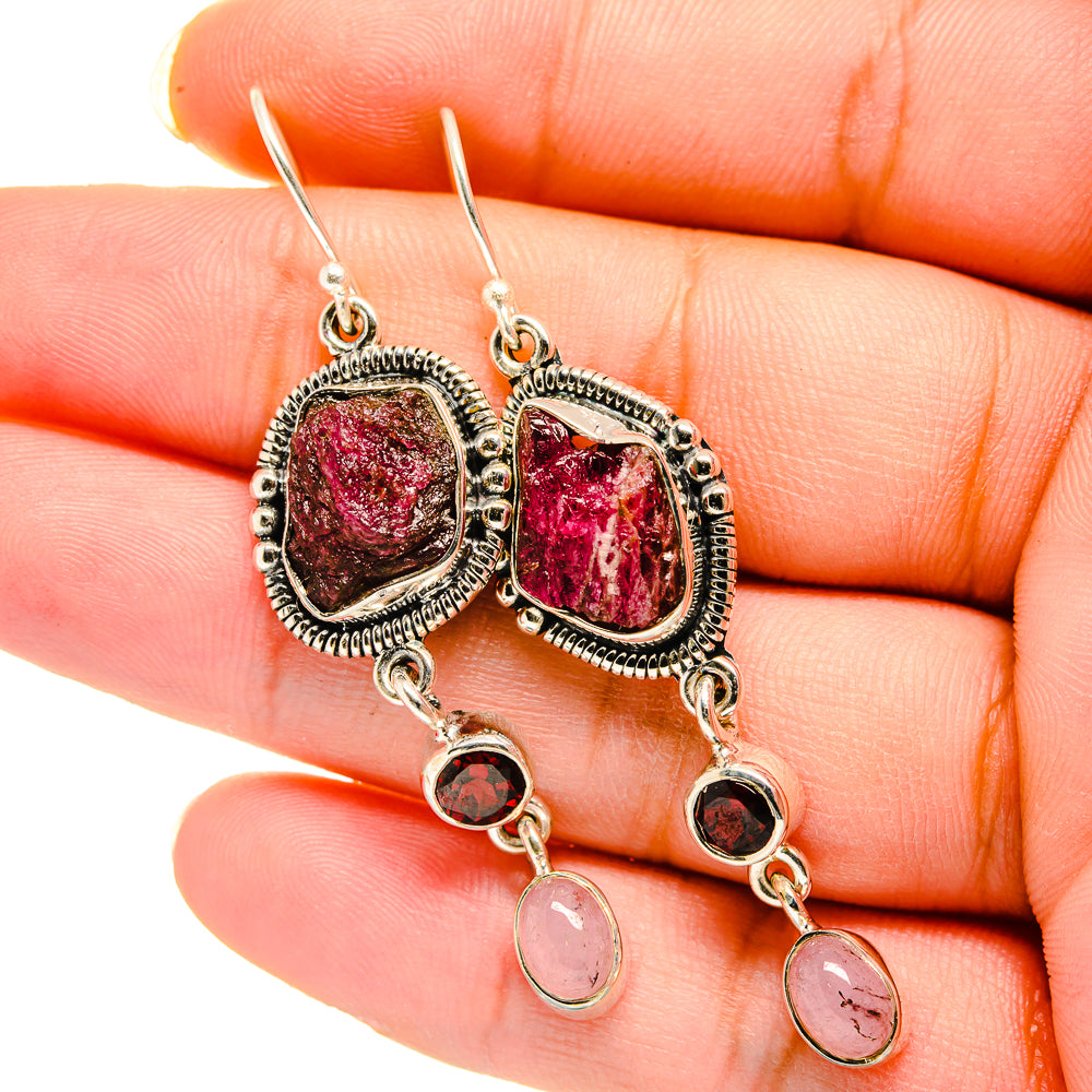 Pink Tourmaline Earrings handcrafted by Anasilvercos - EARR420520