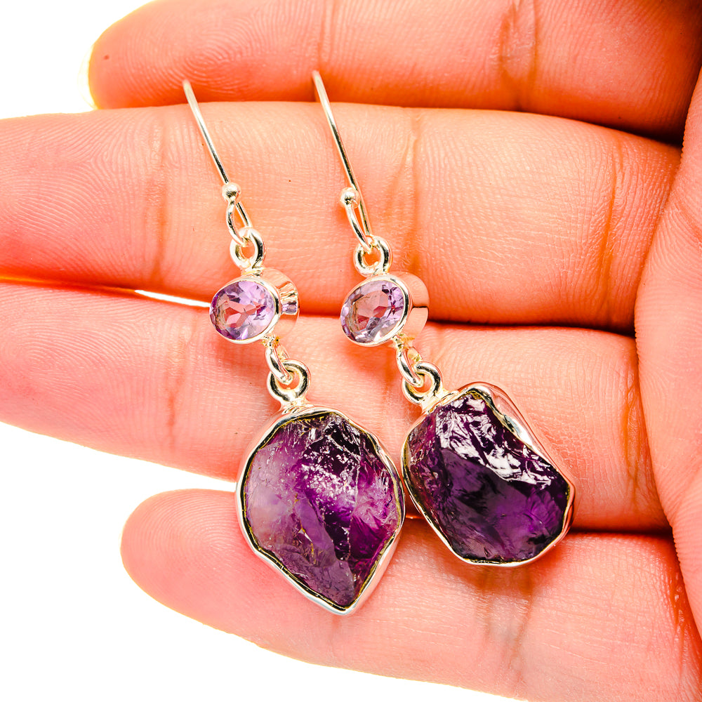 Amethyst Earrings handcrafted by Anasilvercos - EARR420522
