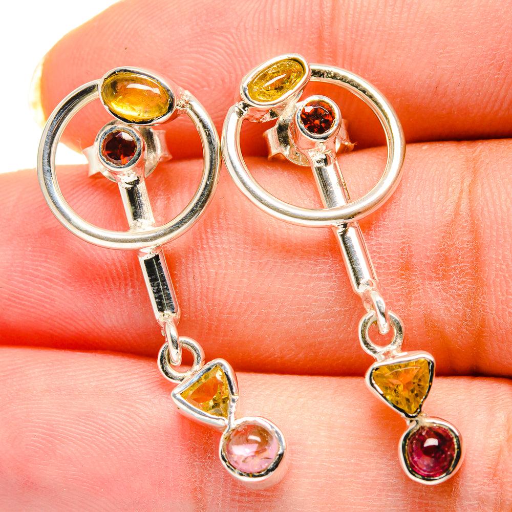 Pink Tourmaline Earrings handcrafted by Anasilvercos - EARR420530