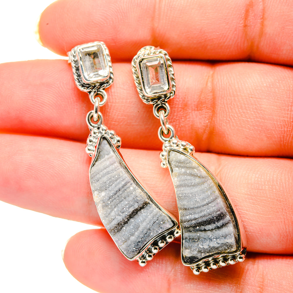 Desert Druzy Earrings handcrafted by Anasilvercos - EARR420544