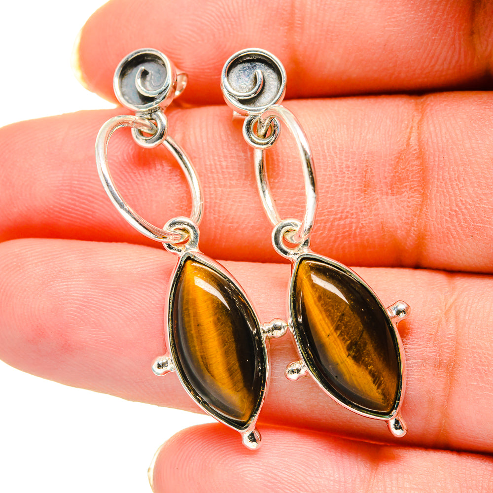 Tiger Eye Earrings handcrafted by Anasilvercos - EARR420546