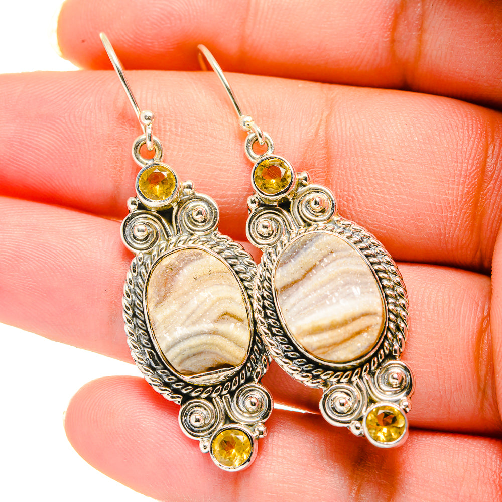 Desert Druzy Earrings handcrafted by Anasilvercos - EARR420553