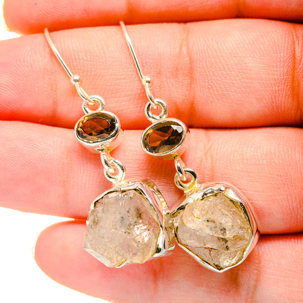 Herkimer Diamond Earrings handcrafted by Anasilvercos - EARR420556