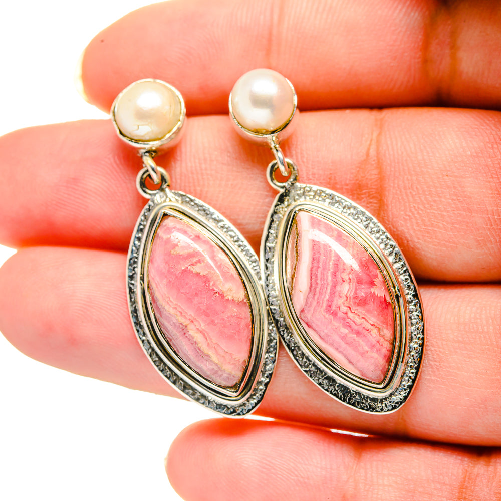 Rhodochrosite Earrings handcrafted by Anasilvercos - EARR420557