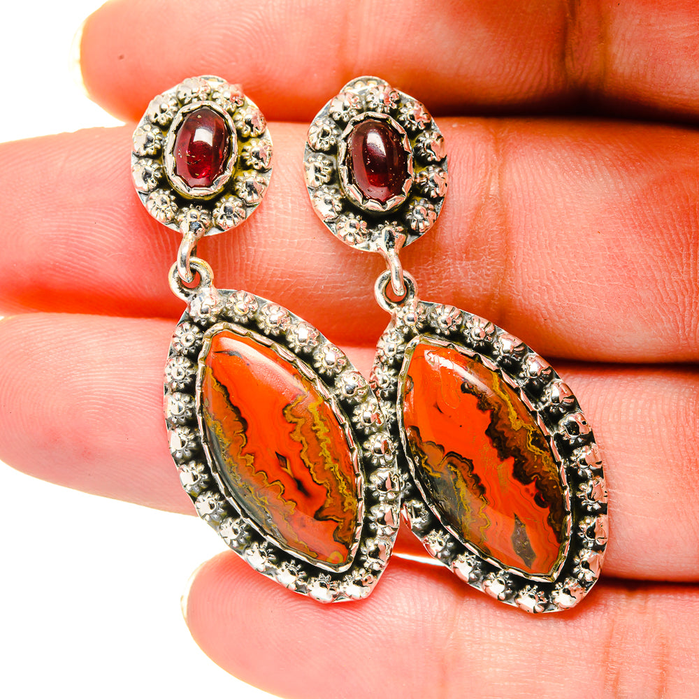 Moroccan Agate Earrings handcrafted by Anasilvercos - EARR420559