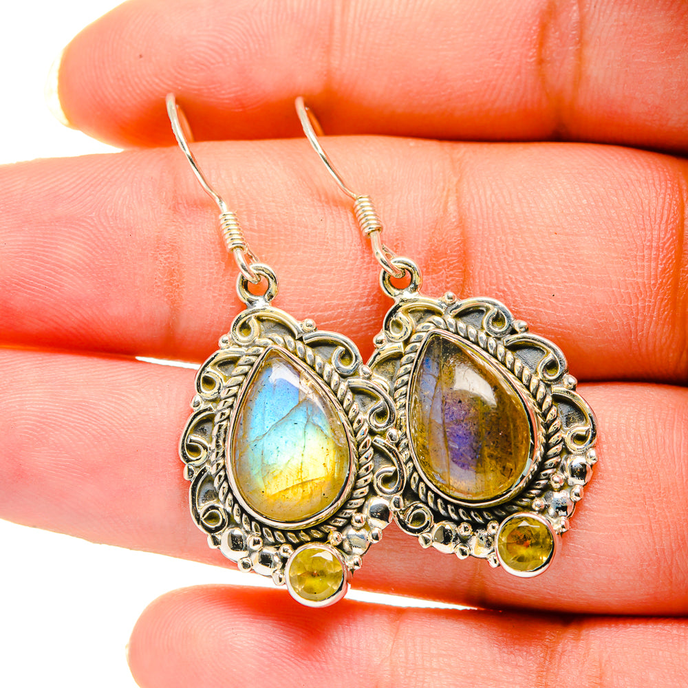 Labradorite Earrings handcrafted by Anasilvercos - EARR420568