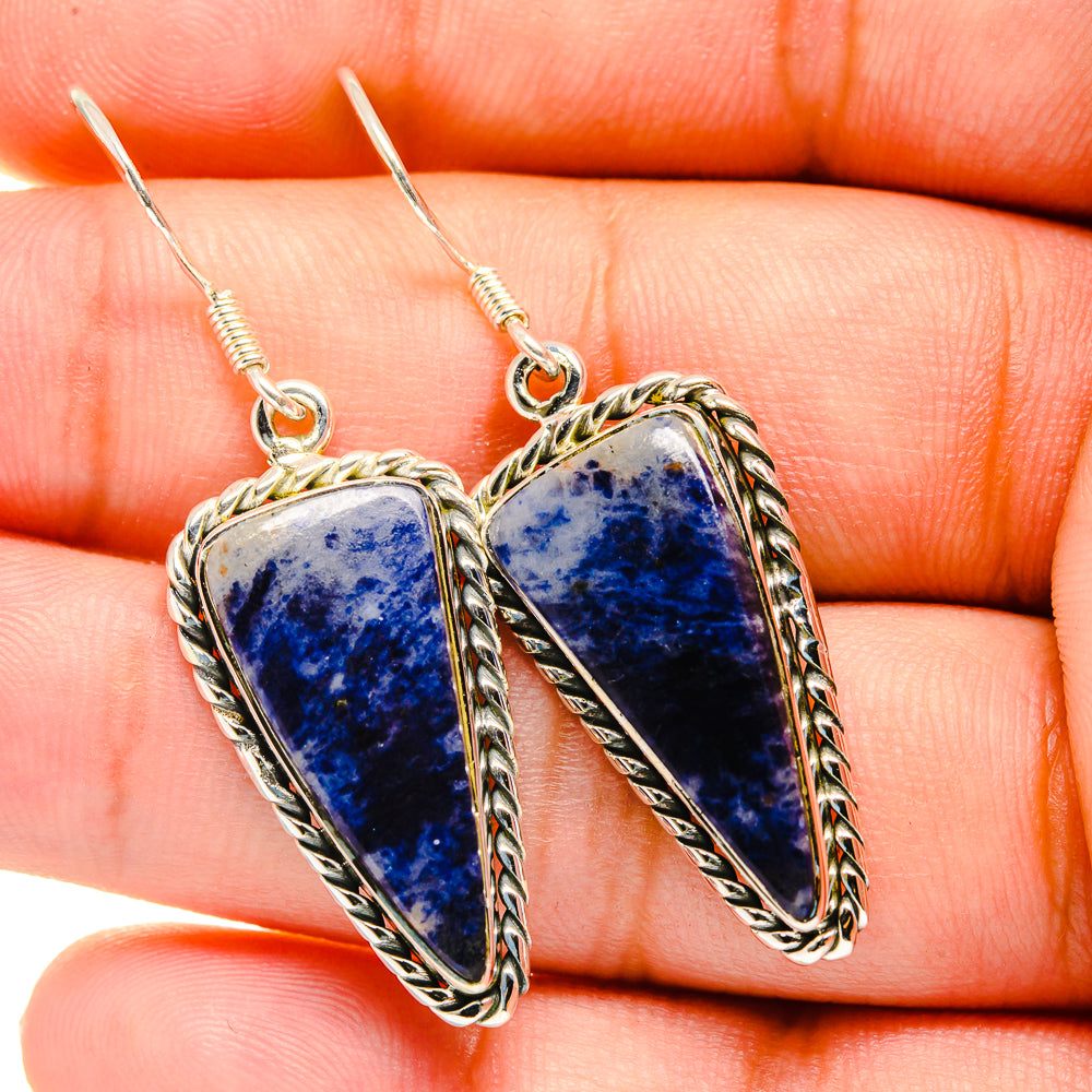 Sodalite Earrings handcrafted by Anasilvercos - EARR420570