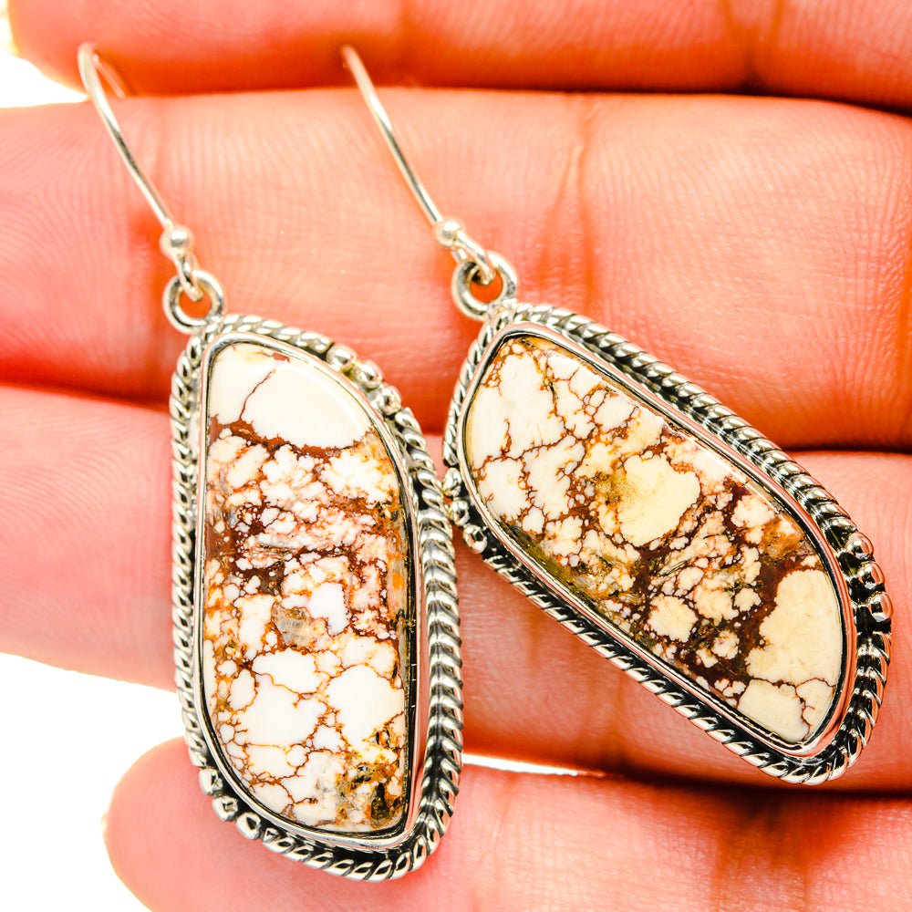 Peanut Wood Jasper Earrings handcrafted by Anasilvercos - EARR420572