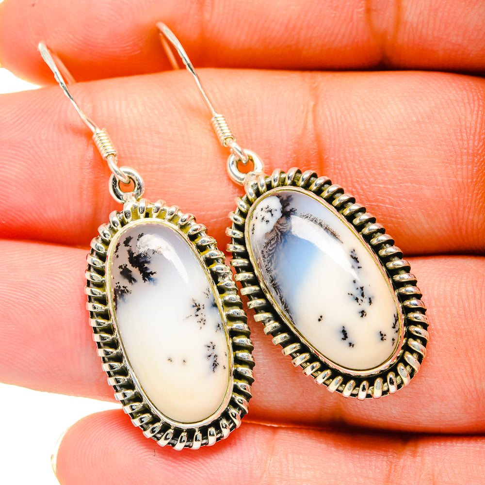 Dendritic Opal Earrings handcrafted by Anasilvercos - EARR420575