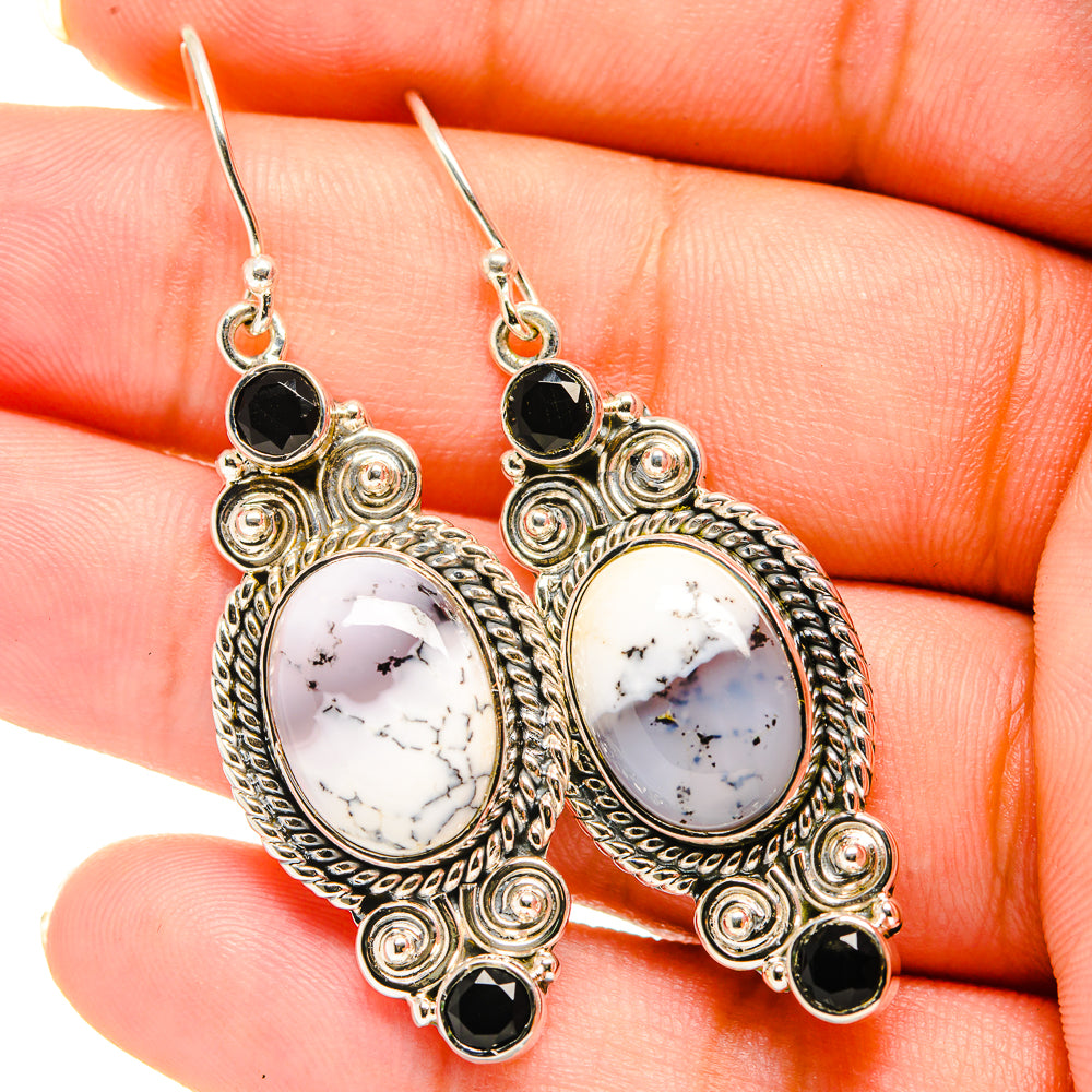 Dendritic Opal Earrings handcrafted by Anasilvercos - EARR420599