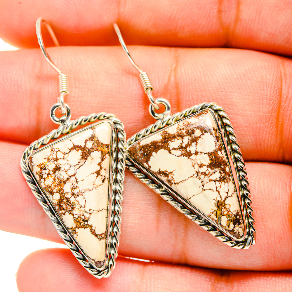 Peanut Wood Jasper Earrings handcrafted by Anasilvercos - EARR420603