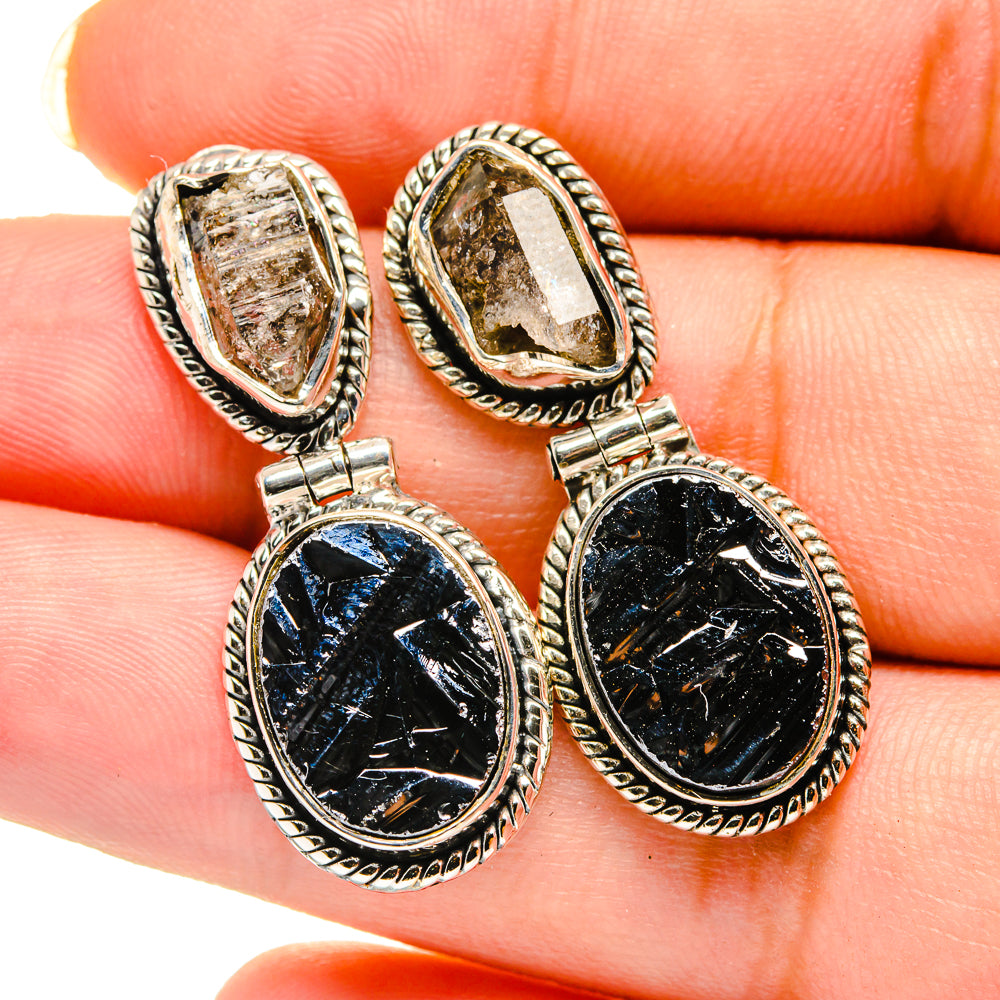 Shungite Earrings handcrafted by Anasilvercos - EARR420607