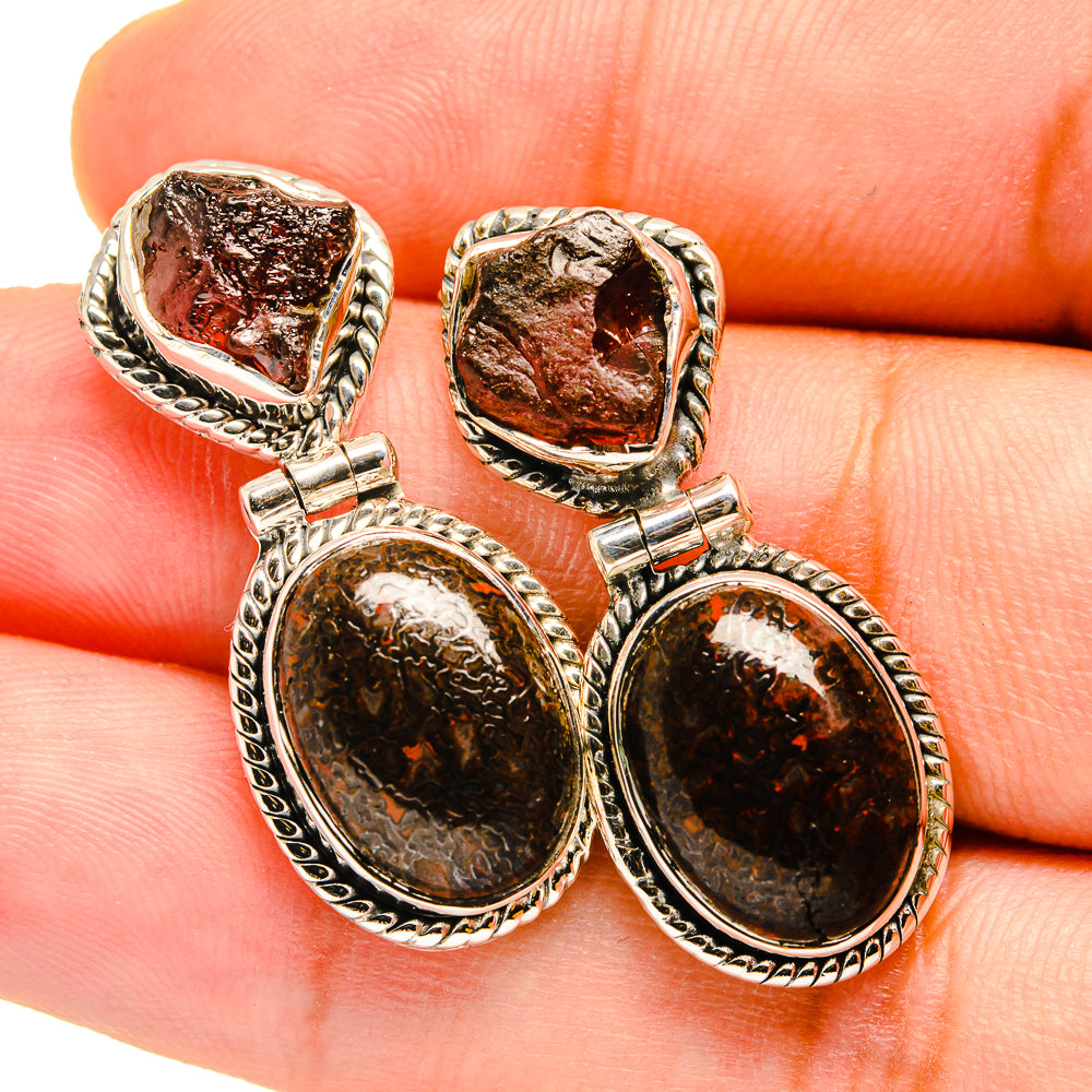 Dinosaur Bone Earrings handcrafted by Anasilvercos - EARR420612