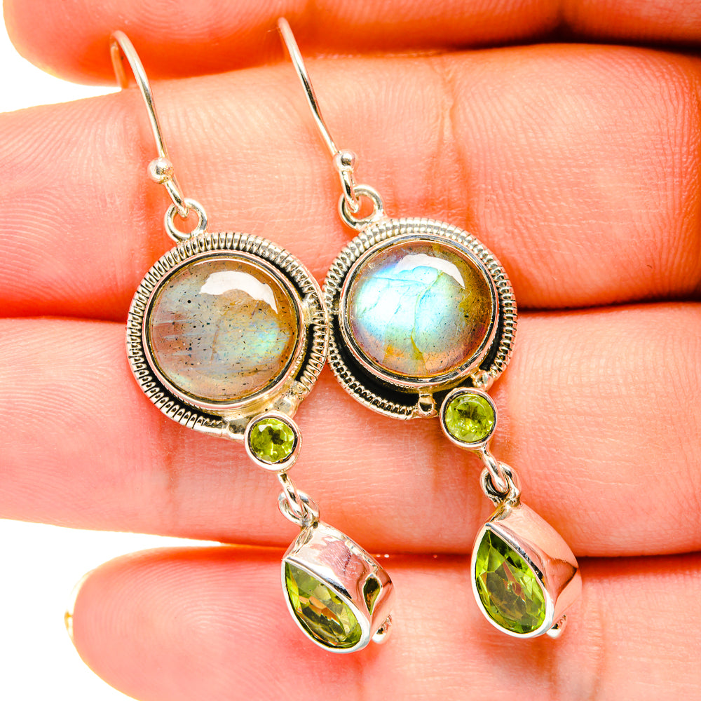 Labradorite Earrings handcrafted by Anasilvercos - EARR420613