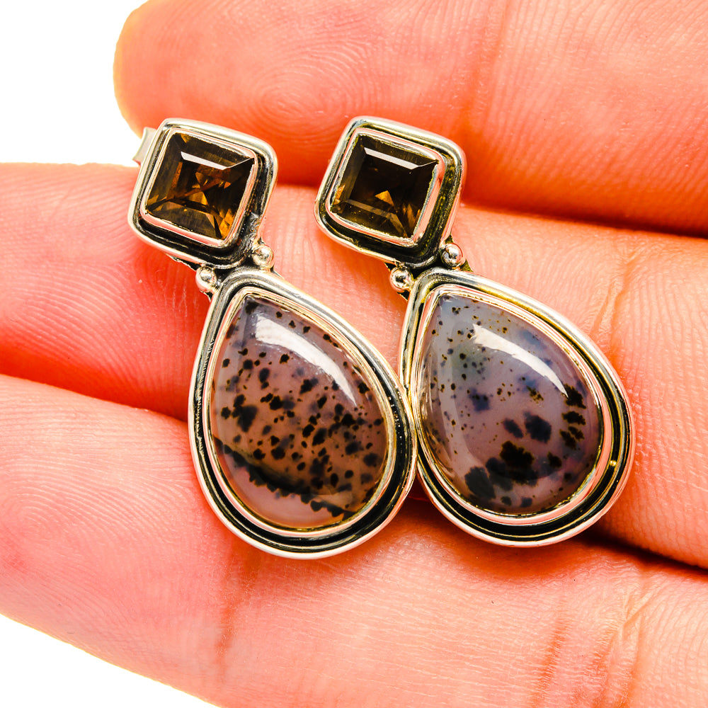 Montana Agate Earrings handcrafted by Anasilvercos - EARR420617