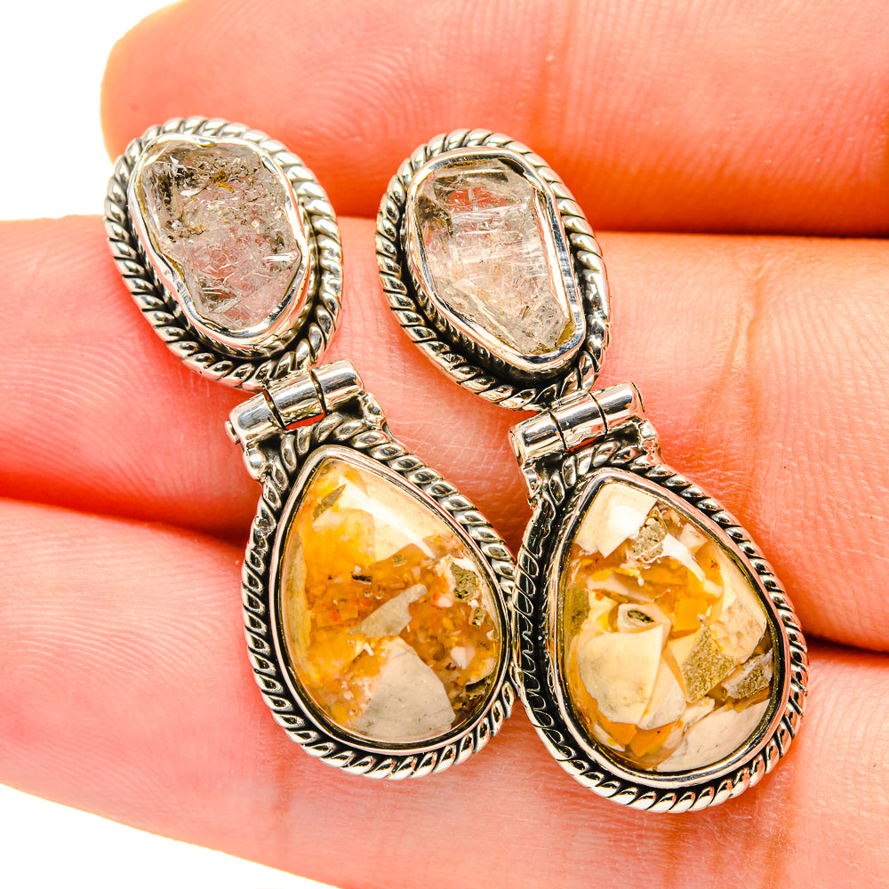 Brecciated Mookaite Earrings handcrafted by Anasilvercos - EARR420626