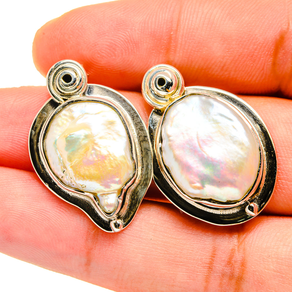 Mother Of Pearl Earrings handcrafted by Anasilvercos - EARR420627