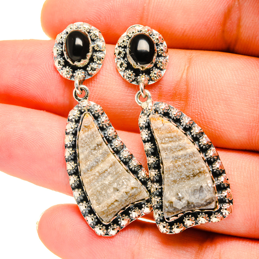 Desert Druzy Earrings handcrafted by Anasilvercos - EARR420629