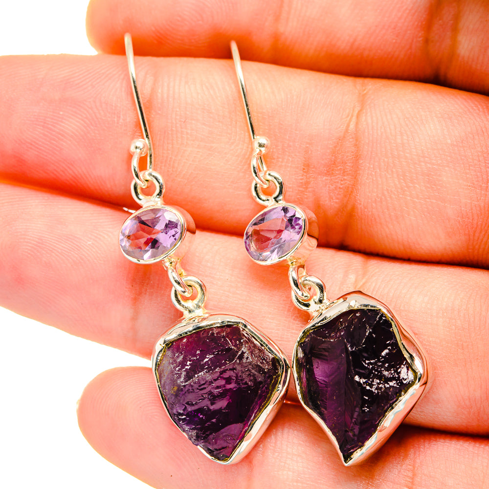Amethyst Earrings handcrafted by Anasilvercos - EARR420639