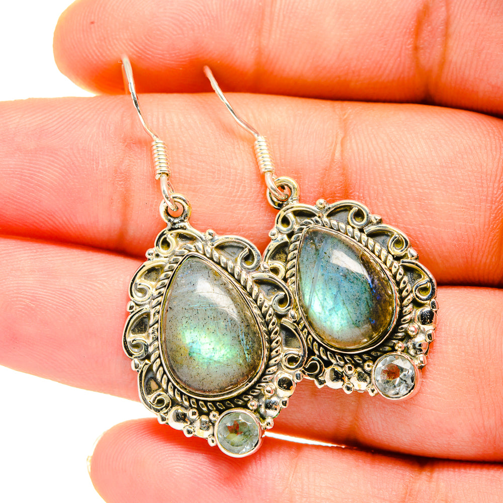 Labradorite Earrings handcrafted by Anasilvercos - EARR420645