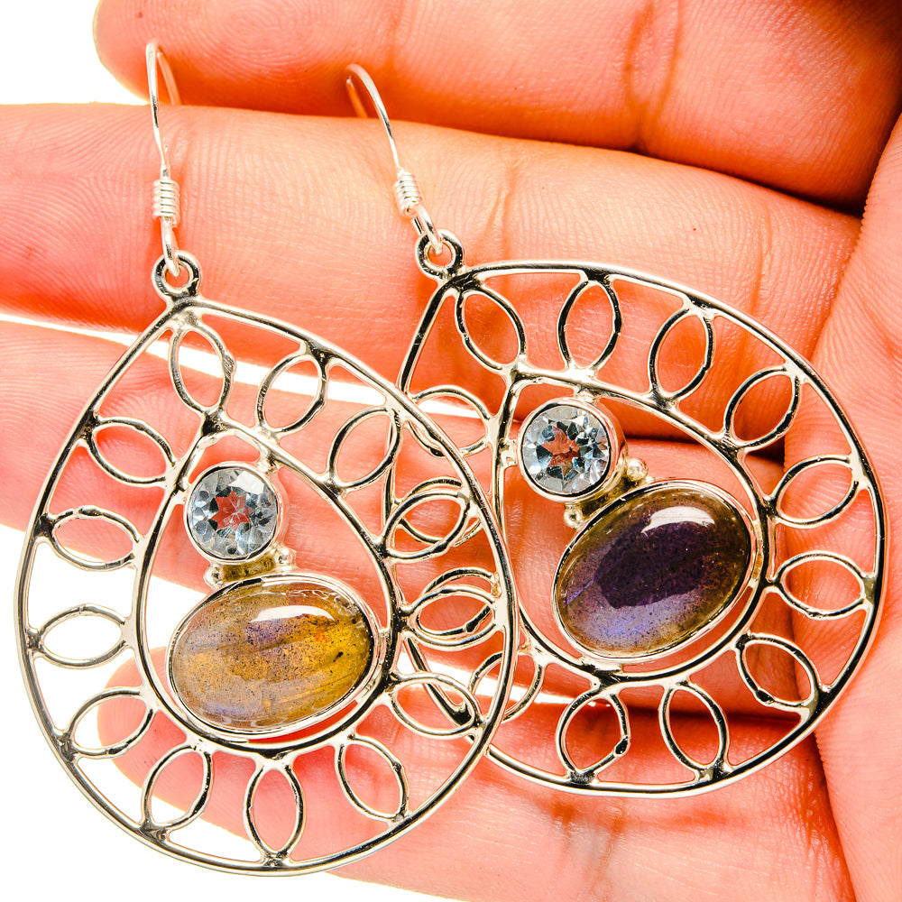 Labradorite Earrings handcrafted by Anasilvercos - EARR420656