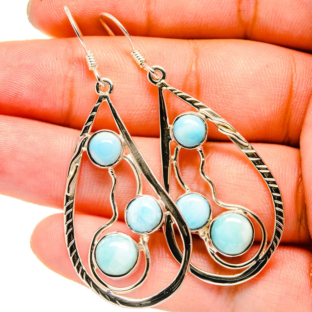Larimar Earrings handcrafted by Anasilvercos - EARR420661