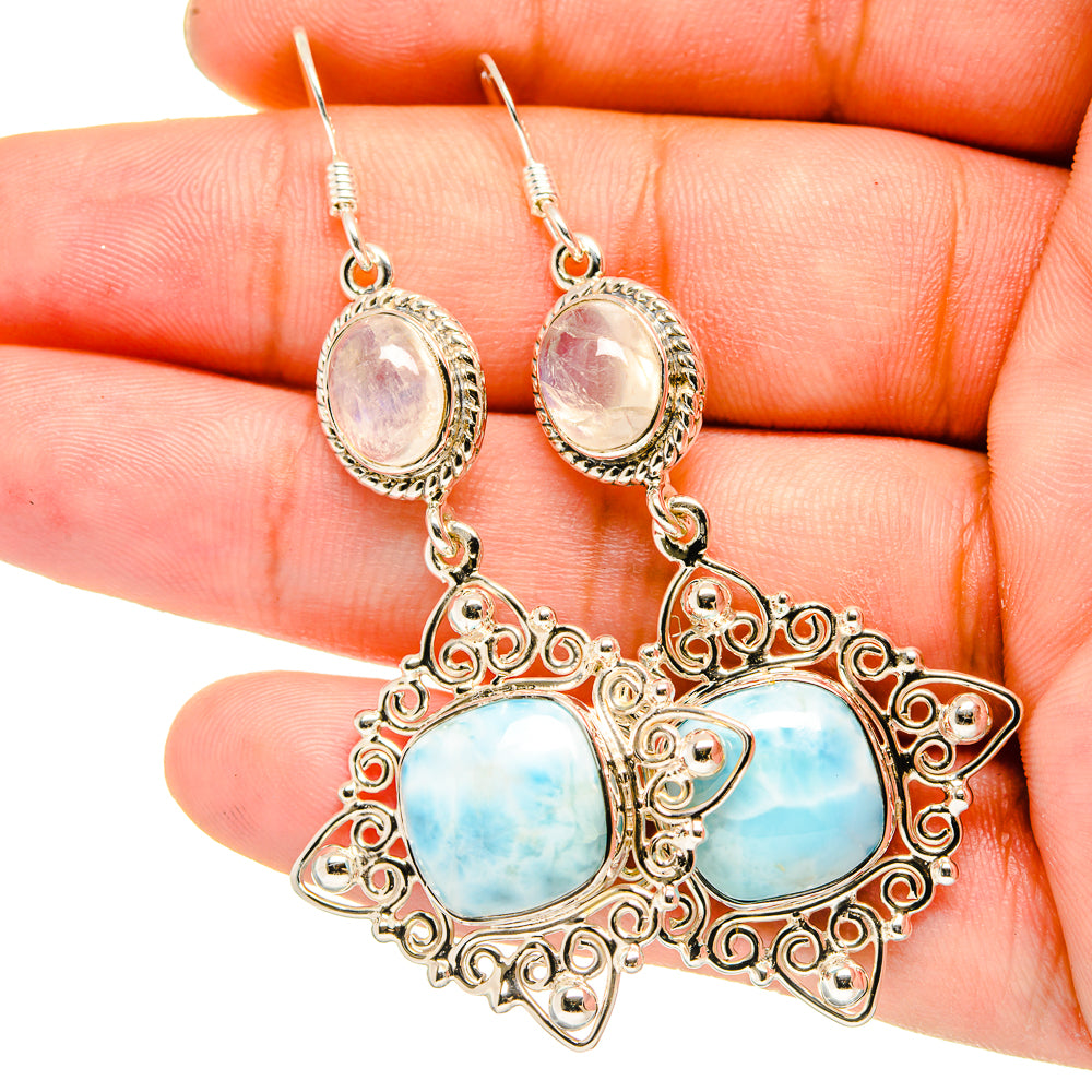 Larimar Earrings handcrafted by Anasilvercos - EARR420667