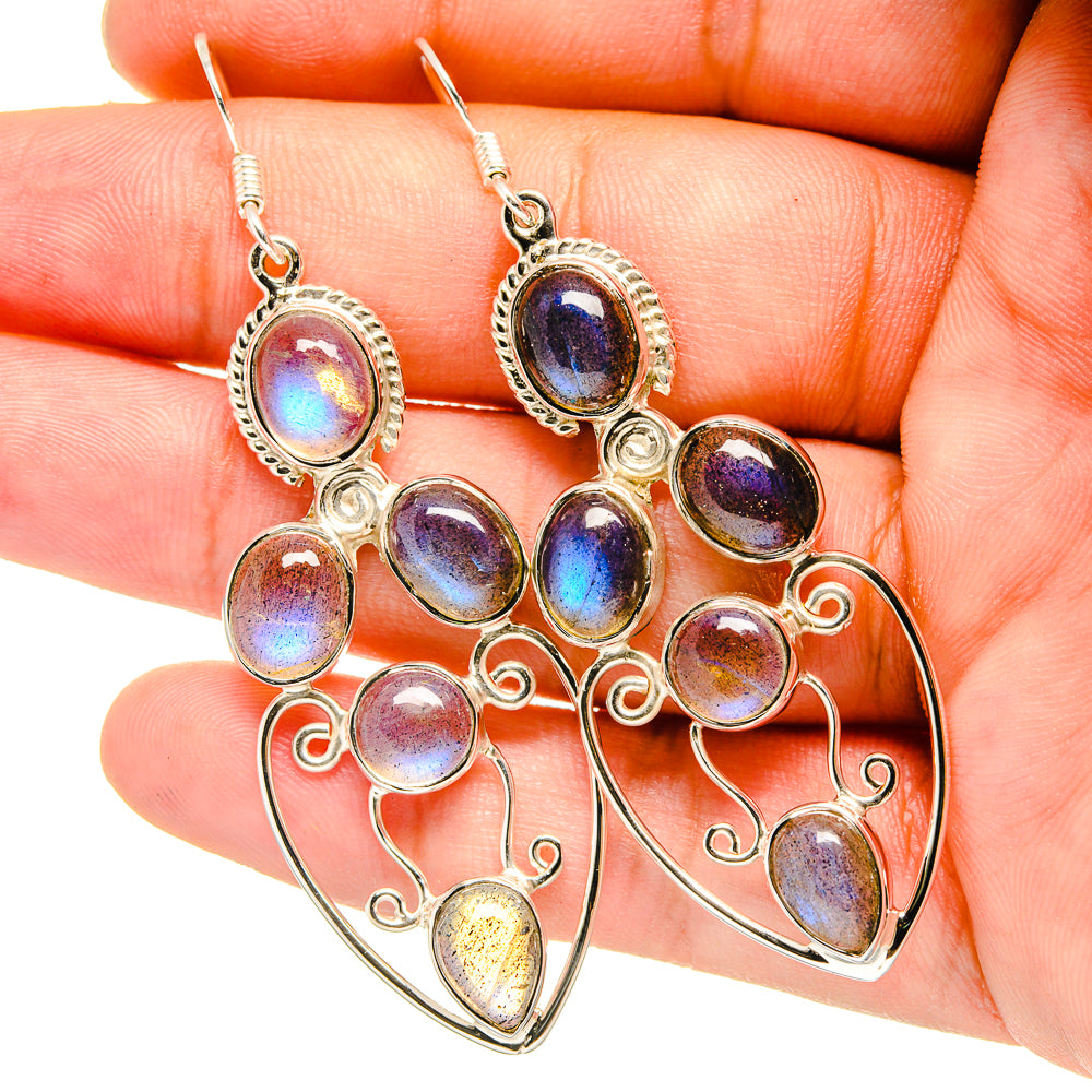 Labradorite Earrings handcrafted by Anasilvercos - EARR420671