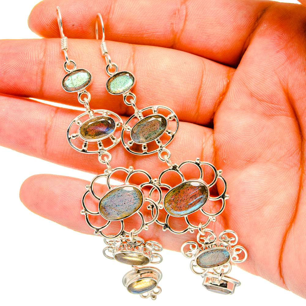 Labradorite Earrings handcrafted by Anasilvercos - EARR420678