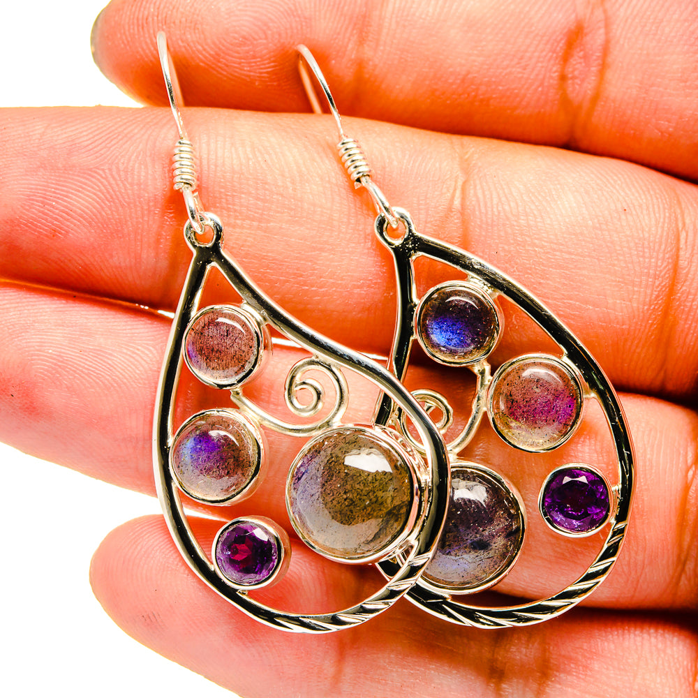 Labradorite Earrings handcrafted by Anasilvercos - EARR420679