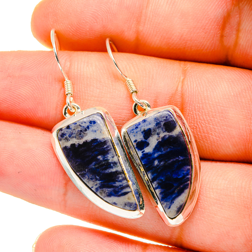 Sodalite Earrings handcrafted by Anasilvercos - EARR420683