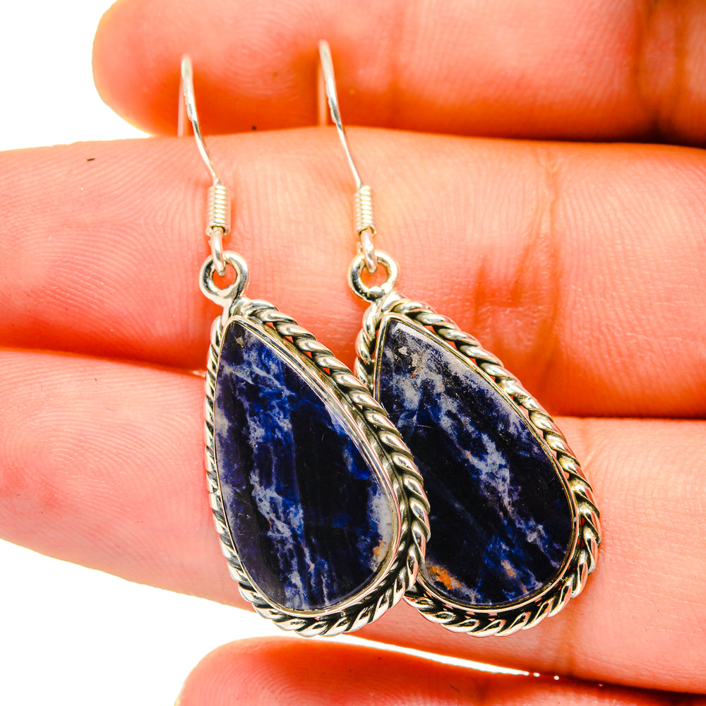 Sodalite Earrings handcrafted by Anasilvercos - EARR420693