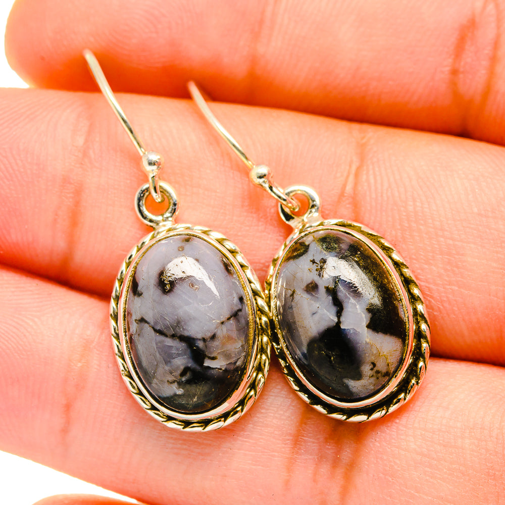 Gabbro Stone Earrings handcrafted by Anasilvercos - EARR420703