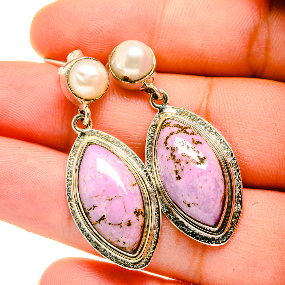 Phosphosiderite Earrings handcrafted by Anasilvercos - EARR420708