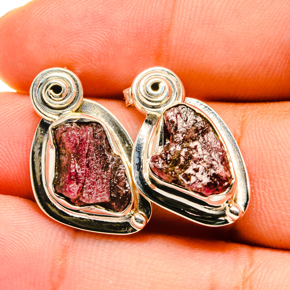 Garnet Earrings handcrafted by Anasilvercos - EARR420717