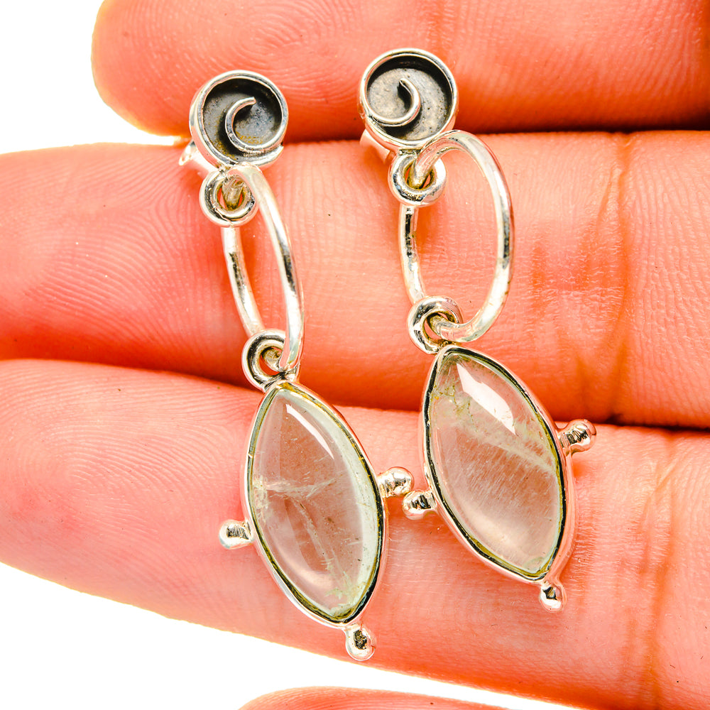Aqua Chalcedony Earrings handcrafted by Anasilvercos - EARR420718
