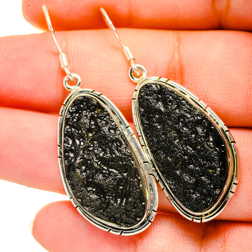 Tektite Earrings handcrafted by Anasilvercos - EARR420721