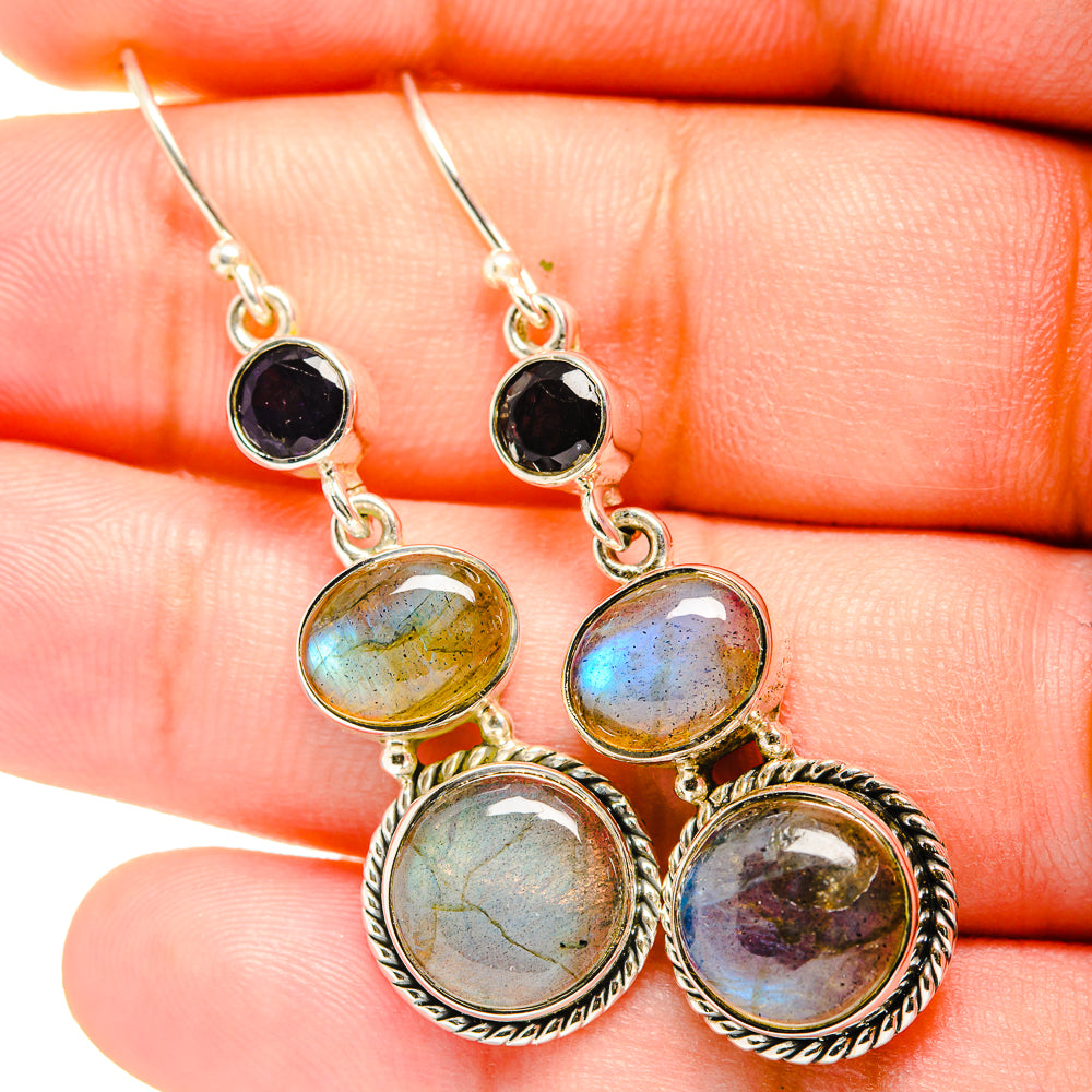 Labradorite Earrings handcrafted by Anasilvercos - EARR420728