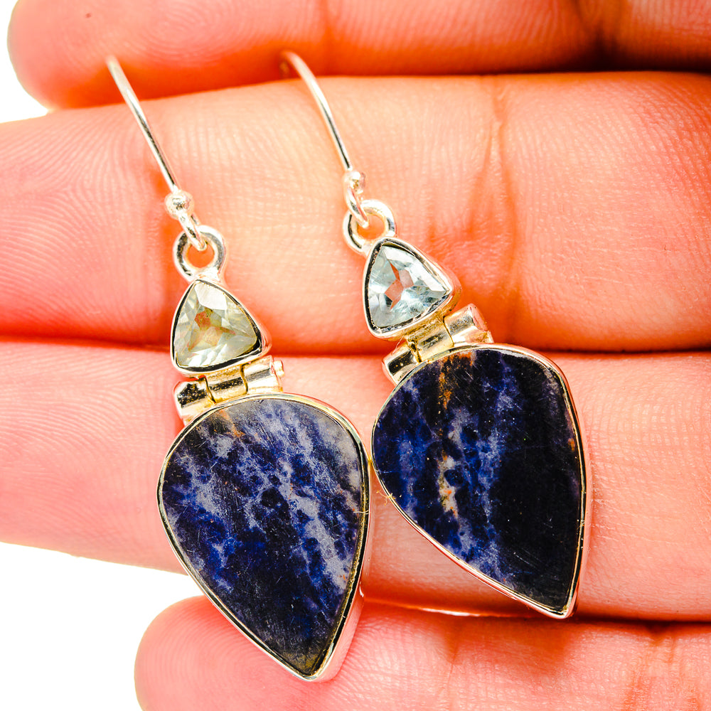 Sodalite Earrings handcrafted by Anasilvercos - EARR420748