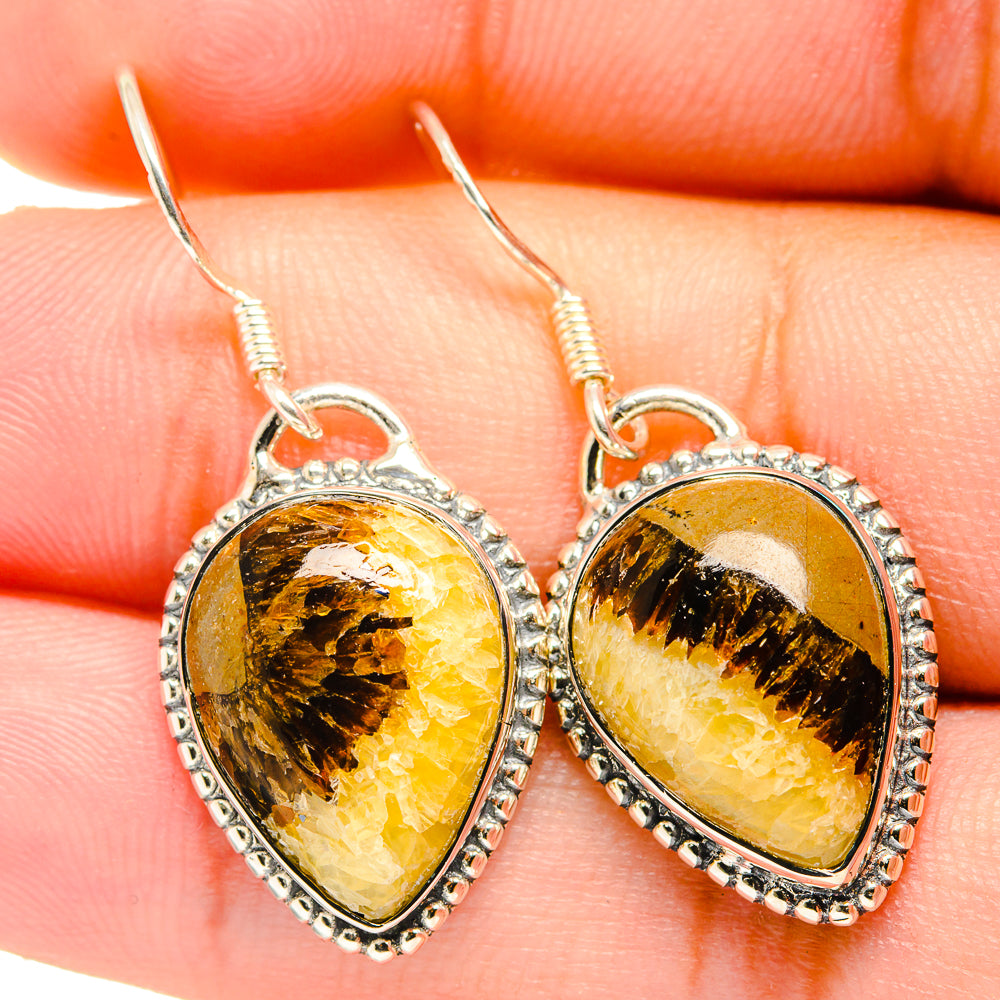 Septarian Nodule Earrings handcrafted by Anasilvercos - EARR420749