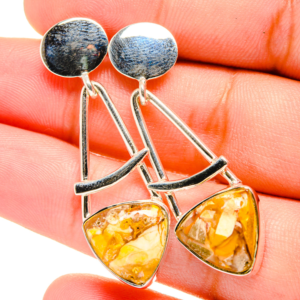 Brecciated Mookaite Earrings handcrafted by Anasilvercos - EARR420754