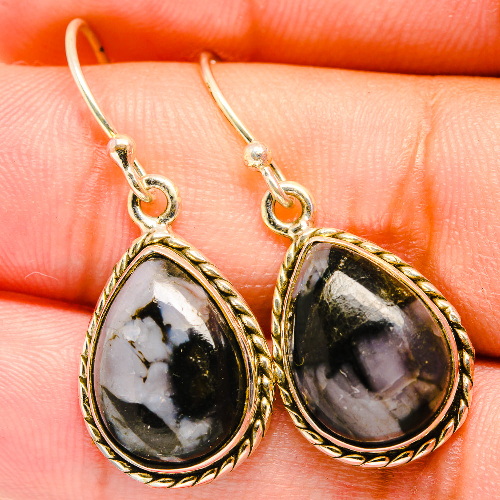 Gabbro Stone Earrings handcrafted by Anasilvercos - EARR420756