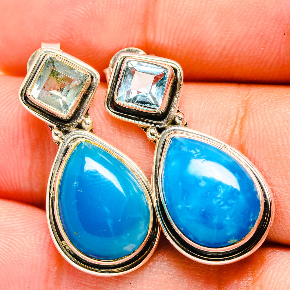 Larimar Earrings handcrafted by Anasilvercos - EARR420758