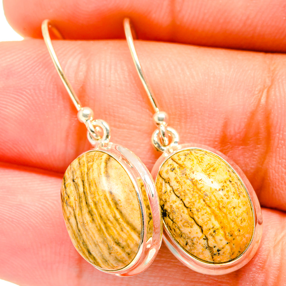 Picture Jasper Earrings handcrafted by Anasilvercos - EARR420759