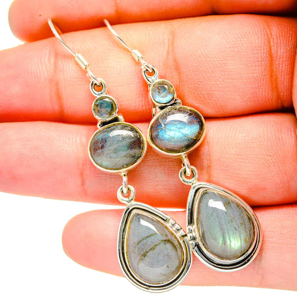 Labradorite Earrings handcrafted by Anasilvercos - EARR420771