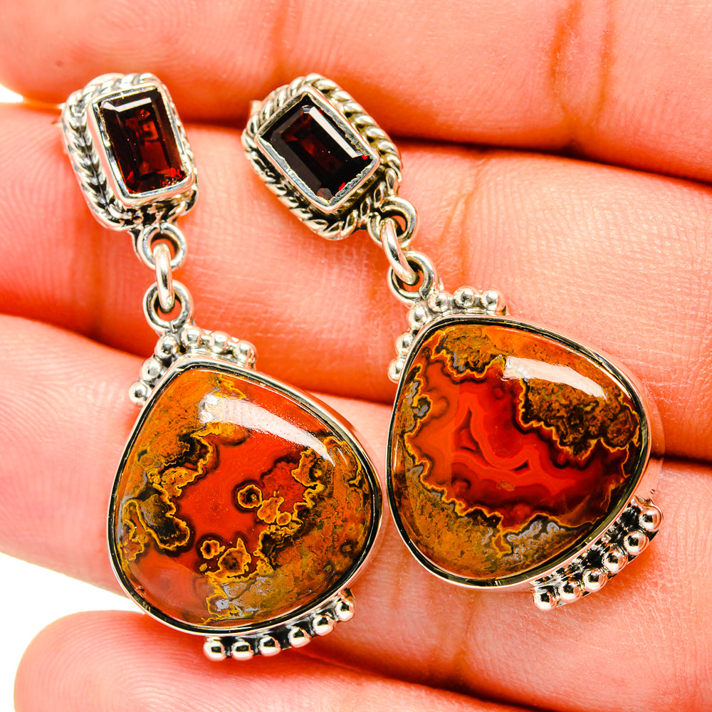 Moroccan Agate Earrings handcrafted by Anasilvercos - EARR420774