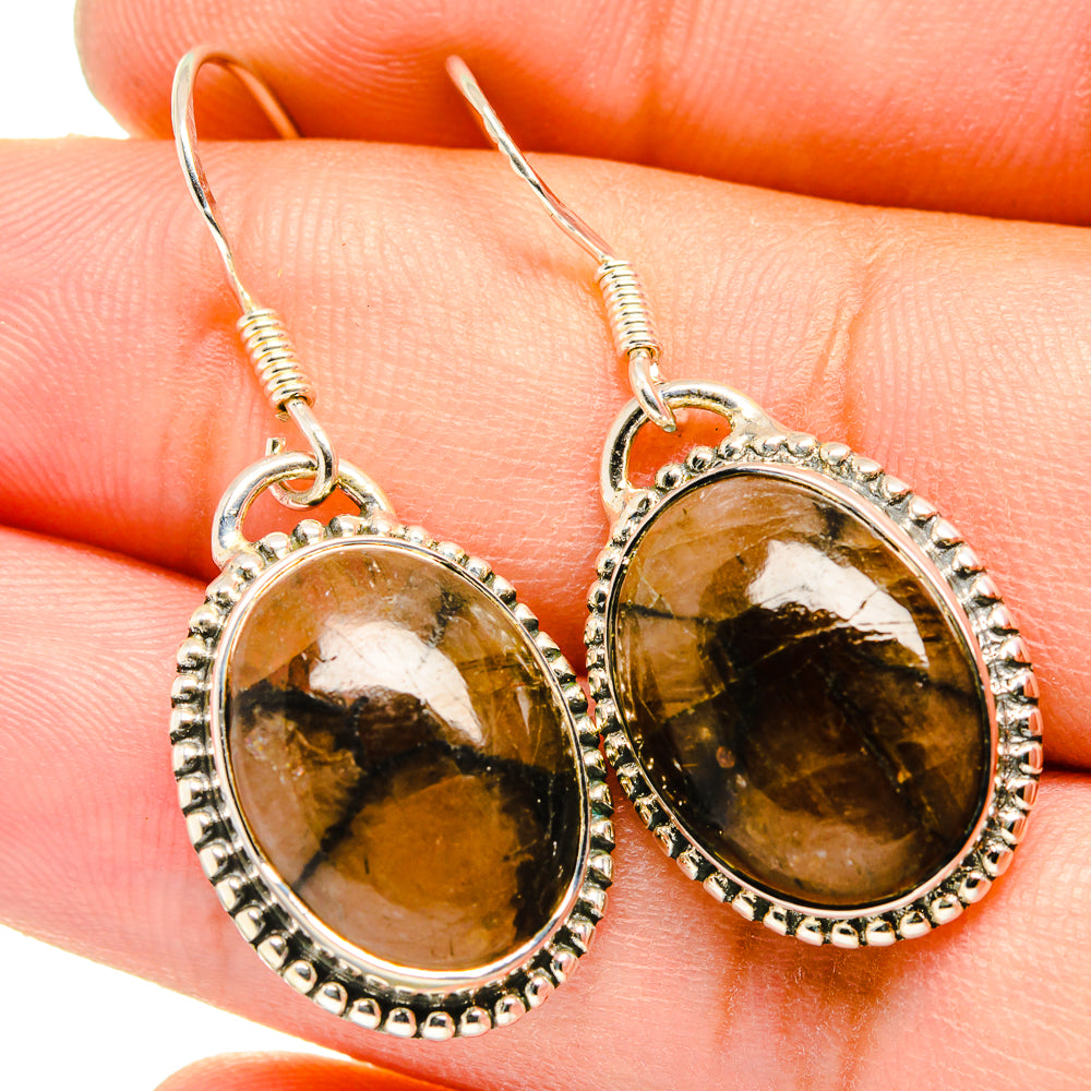 Chiastolite Earrings handcrafted by Anasilvercos - EARR420779